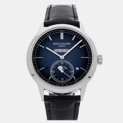 Pre-owned Patek Philippe Grand Complications In-line Perpetual Calendar 5236p-001 Automatic 41 Mm In Blue