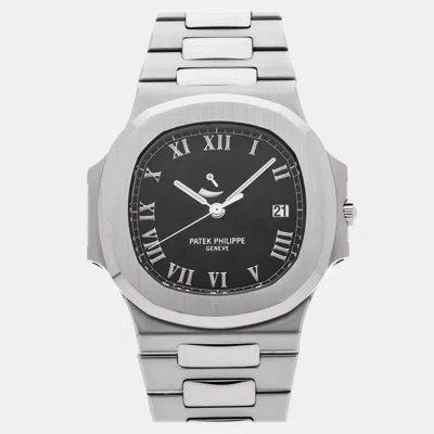 Pre-owned Patek Philippe Nautilus Power Reserve 3710/1a-001 Black Automatic Stainless Steel Men's Wr