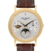 PATEK PHILIPPE PRE-OWNED PATEK PHILIPPE PERPETUAL CALENDAR GMT AUTOMATIC MOON PHASE DAY-NIGHT SILVER DIAL LADIES WA