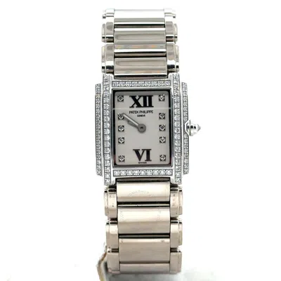 Patek Philippe Twenty-4 Diamond Silver-tone Dial Ladies Watch 4908/200g-001 In Metallic