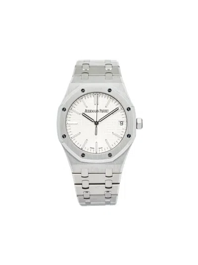 Pre-owned Patek Philippe  Royal Oak 41mm In Silver