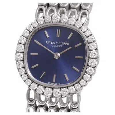 Pre-owned Patek Philippe Ref. 4173/2 – Rare Diamond-set 18k White Gold Bracelet Watch