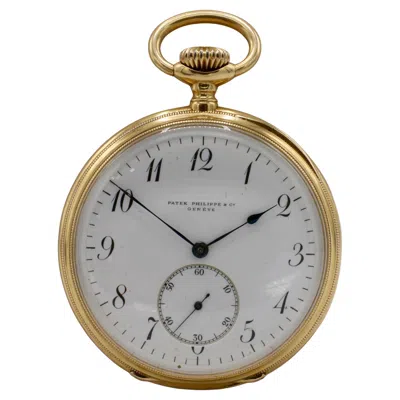 Pre-owned Patek Philippe Savonnette Pocket Watch Triple Signed 18 Karat Yellow Gold 1891