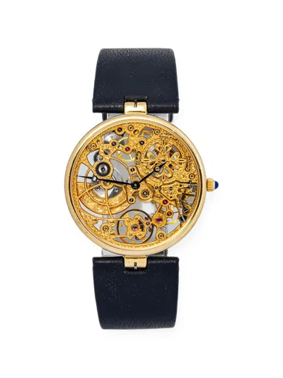 Pre-owned Patek Philippe Skeleton 31mm Watch In Gold
