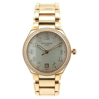 Pre-owned Patek Philippe "twenty 4" With Diamonds-set Bezel In 18k Rose Gold In Red