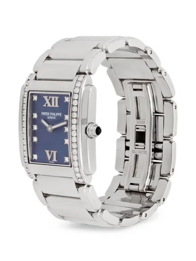 Pre-owned Patek Philippe Twenty~4 25mm Watch In Blue