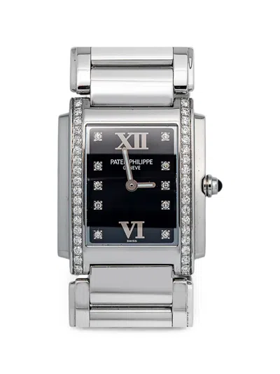 Pre-owned Patek Philippe Twenty~4 Diamond 25mm Watch In Black