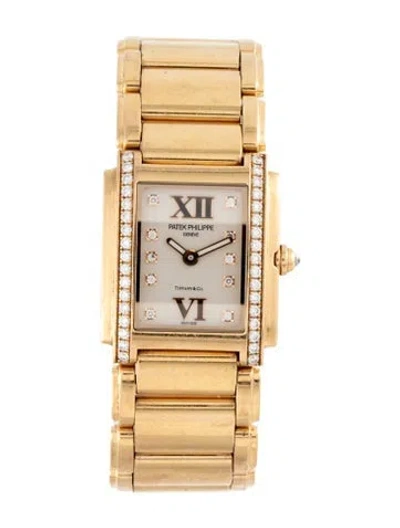Pre-owned Patek Philippe Twenty-4 Tiffany & Co. Watch, 22mm In Multicolor