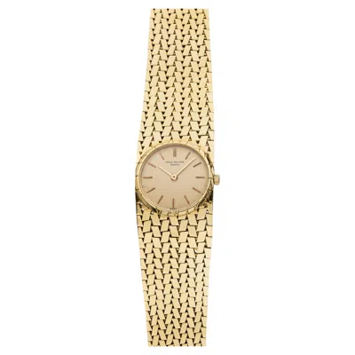 Pre-owned Patek Philippe Vintage 1960s  3310 18k Yellow Gold Champagne Dial Manual 29mm