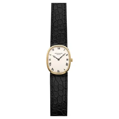 Pre-owned Patek Philippe Vintage 1970s  Ellipse 4226 18k Yg White Roman Dial Manual 23mm