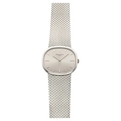 Pre-owned Patek Philippe Vintage 1973  Ellipse 3545/1 18k Wg Silver Dial Manual 27mm In Multiple