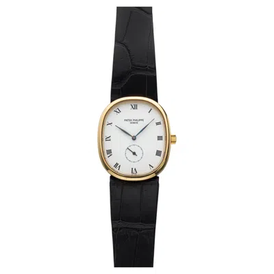 Pre-owned Patek Philippe Vintage 1980s  Ellipse 18k Yg 3948 Manual White 29mm