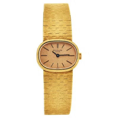 Pre-owned Patek Philippe Vintage Golden Ellipse 18k Yellow Gold Wristwatch