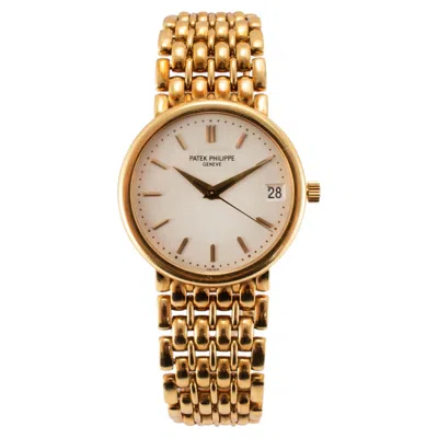 Pre-owned Patek Philippe Vintage  Calatrava 34mm 3998/1j 18k Yellow Gold Automatic Watch