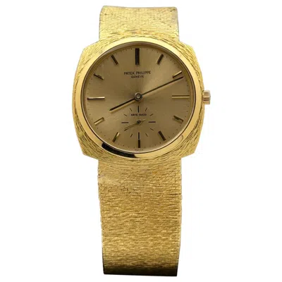 Pre-owned Patek Philippe Vintage  Calatrava 3525 32mm Champagne Dial 18k Yellow Gold
