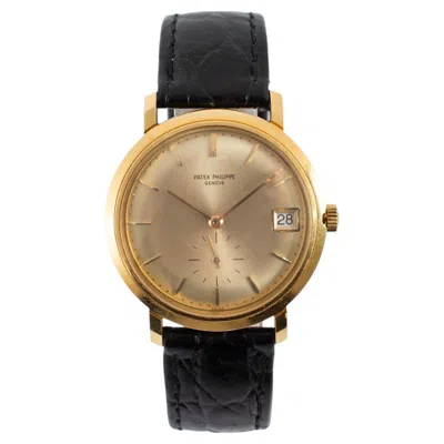 Pre-owned Patek Philippe Vintage  Calatrava 35mm 3445 Sapphire 18k Yellow Gold Watch
