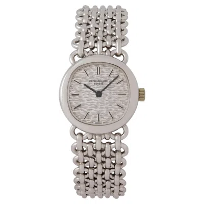 Pre-owned Patek Philippe Vintage  Ellipse Model 4188/3 18k White Gold Manual Wind Watch