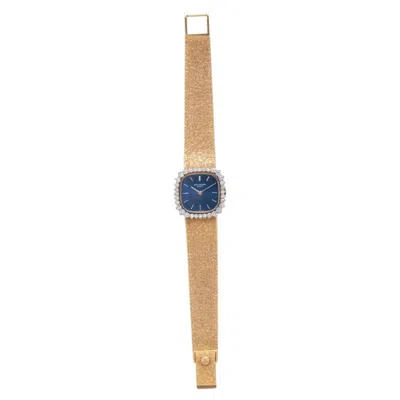 Pre-owned Patek Philippe Vintage  In 18k Yellow Gold With Diamond Bezel Wristwatch