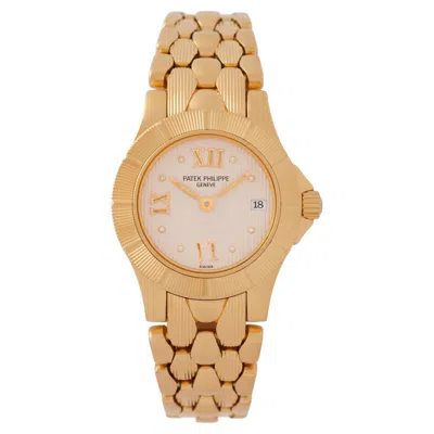 Pre-owned Patek Philippe Vintage  Neptune Model 4881/1 18 Karat Yellow Gold 27mm Watch