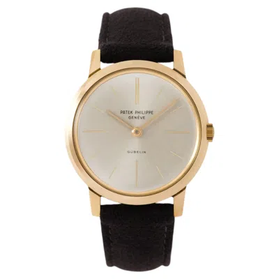 Pre-owned Patek Philippe Vintage  X G�eblin Calatrava Model 2593 18 Karat Yellow Gold 32mm