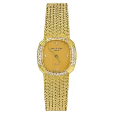 Pre-owned Patek Philippe Yellow Gold Manual Wind Ladies Wristwatch
