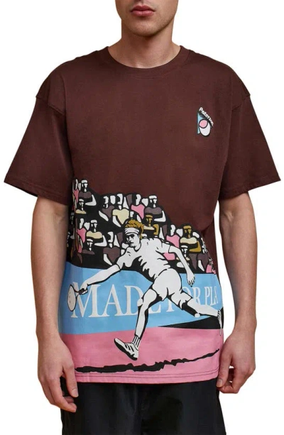 Paterson Baseline Graphic T-shirt In Brown