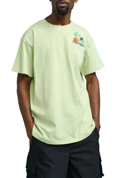 Paterson Flowers Pocket Graphic T-shirt In Mint