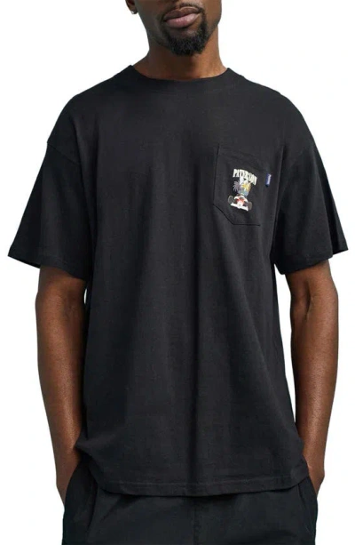 Paterson Monte Carlo Pocket Graphic T-shirt In Black