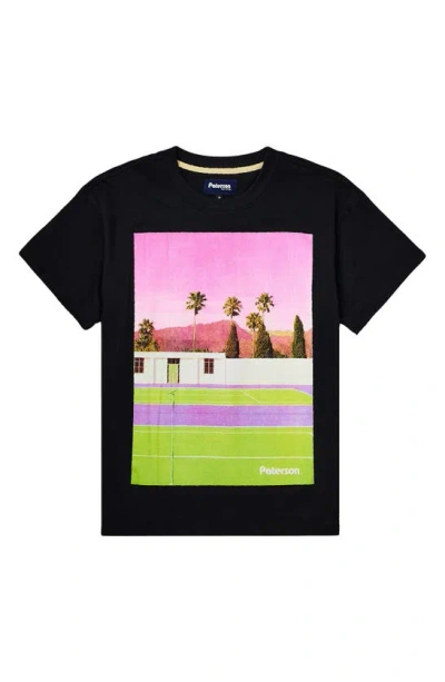 Paterson Palm Springs Court Graphic T-shirt In Black
