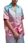 PATERSON PATERSON SOUTH BEACH OVERSIZE SATIN CAMP SHIRT