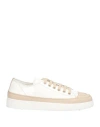 Patgoa Woman Sneakers Beige Size 8 Leather In Neutral