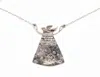 Patience Brewster Women's Bird On Apron Necklace In Silver In Gray