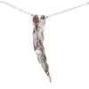 Patience Brewster Women's Long Leaf Necklace In Silver In Metallic