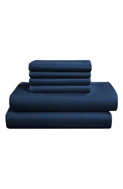 Patina Vie Maison 1000 Thread Count Egyptian Cotton 6-piece Sheet Set In Blue