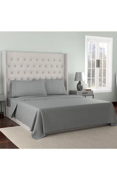 Patina Vie Maison 300 Thread Count Organic Cotton Percale Sheet Set In Gray