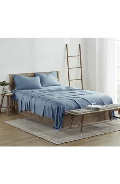 Patina Vie Maison 300 Thread Count Viscose Sheet Set In Denim