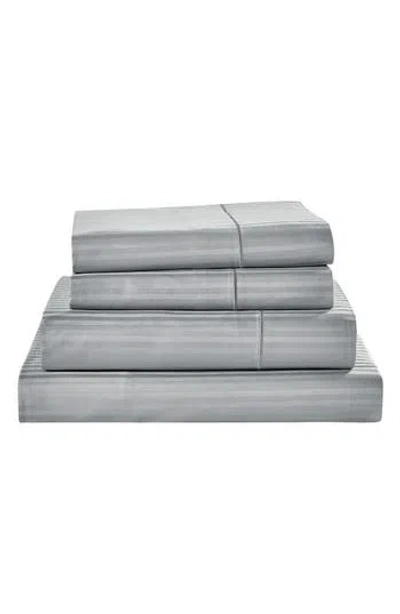 Patina Vie Maison 500 Thread Count Damask Stripe Sheet Set In Gray
