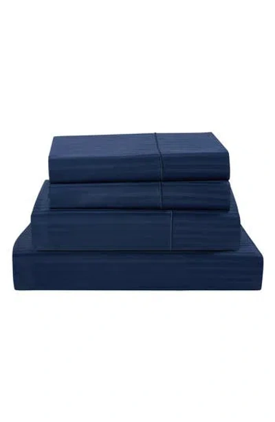 Patina Vie Maison 500 Thread Count Damask Stripe Sheet Set In Blue