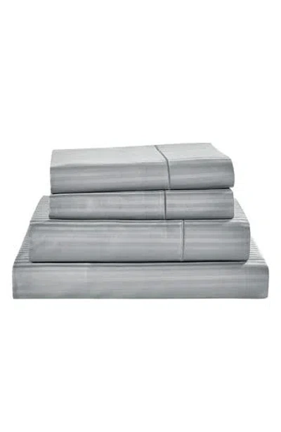 Patina Vie Maison 500 Thread Count Damask Stripe Sheet Set In Gray