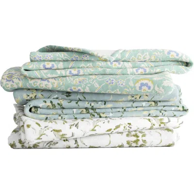 Patina Vie Maison 6-pack Kitchen Towels In Green Floral