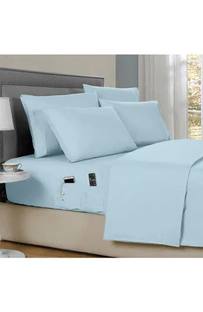 Patina Vie Maison 6-piece Smart Sheet Set In Aqua