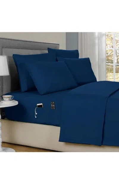 Patina Vie Maison 6-piece Smart Sheet Set In Navy