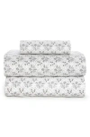 Patina Vie Maison Caelia Patterned Sheet Set In Dark Grey