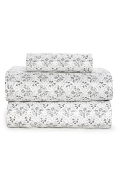 Patina Vie Maison Caelia Patterned Sheet Set In Dark Grey
