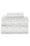 Patina Vie Maison Caelia Patterned Sheet Set In Light Grey