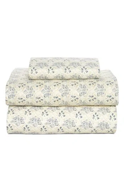 Patina Vie Maison Caelia Patterned Sheet Set In Navy
