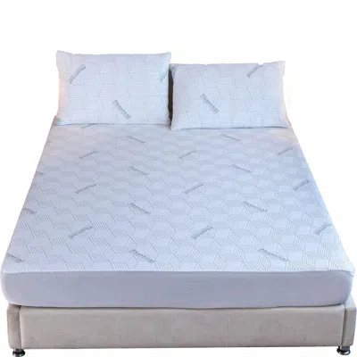 Patina Vie Maison Charcoal Infused Mattress Topper In White