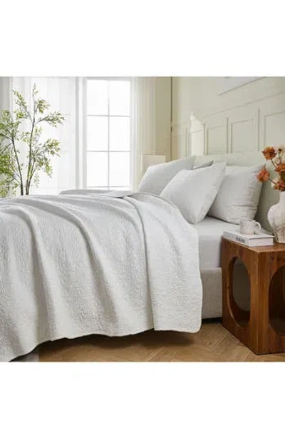 Patina Vie Maison Flavia Cotton Stitched Quilt In White