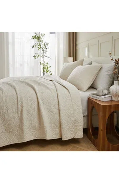 Patina Vie Maison Flavia Cotton Stitched Quilt In Neutral