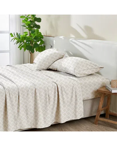 Patina Vie Maison Leiea Pre Washed Printed Sheet Set In Neutral